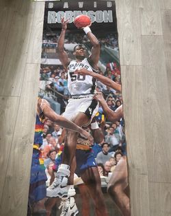 DAVID ROBINSON San Antonio Spurs 1990 Vintage Door-Sized 26x76 POSTER