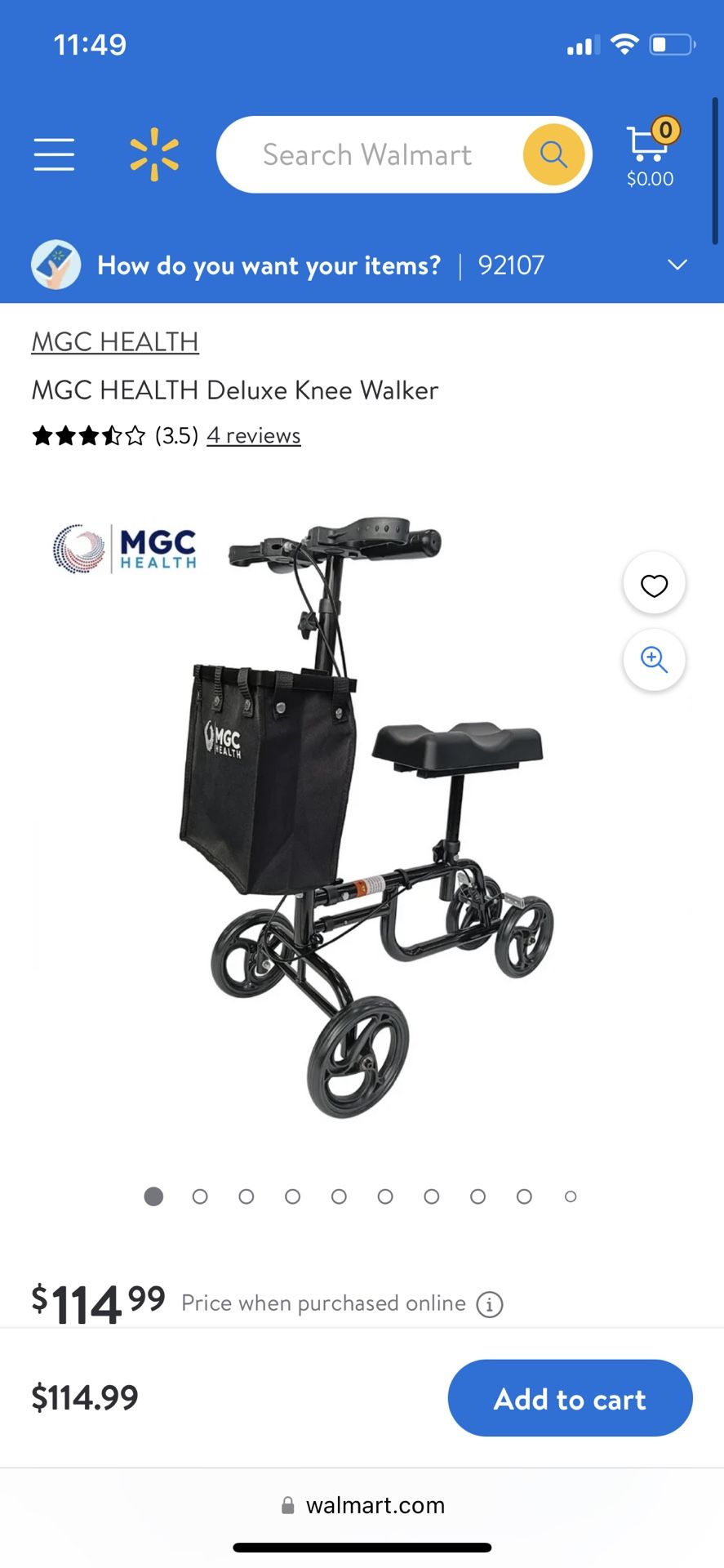 MGC Health Scooter (for Leg Injury Mobility)