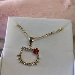 Hello Kitty Necklaces 14 K Gold Plated 