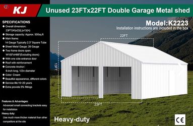 New Galvanized Metal Garages, Sheds & Carports