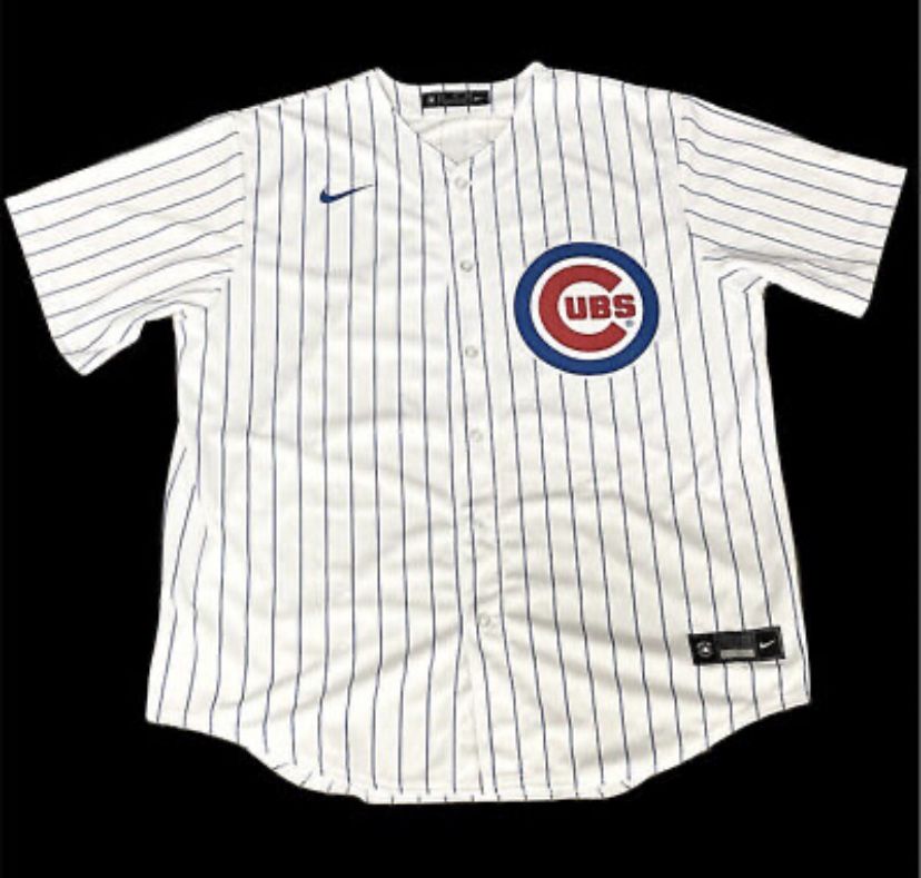 New L Nike Chicago Cubs Home MLB White Jersey Dri Fit T770-EJWH