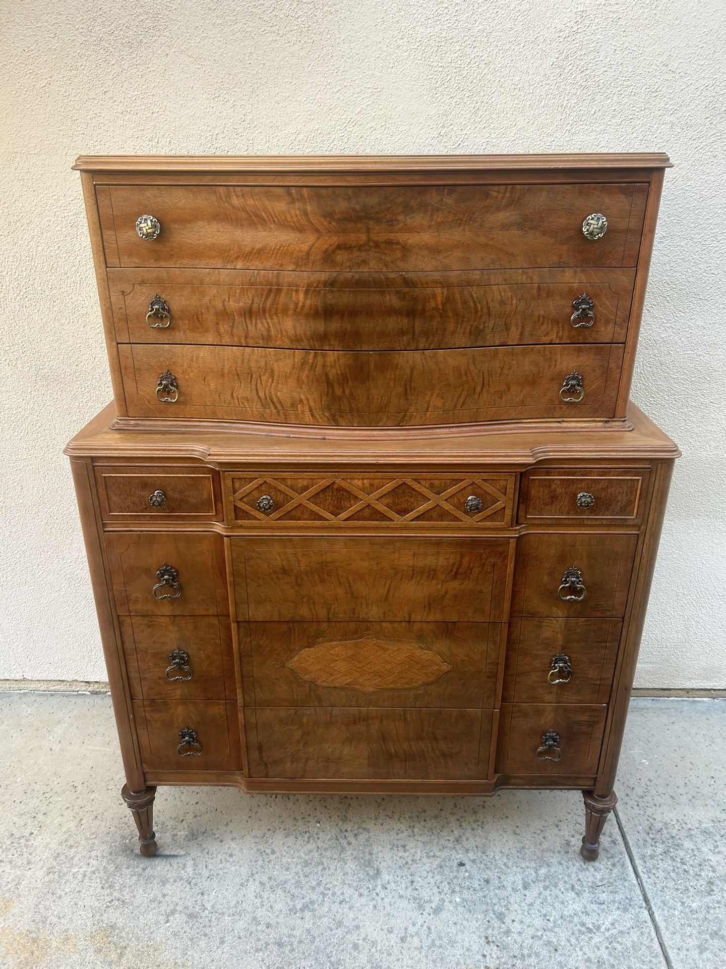 BEAUTIFUL LARGE ANTIQUE TALLBOY DRESSER CAN DELIVER LOCAL IF NEEDED
