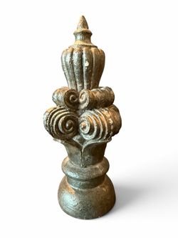 Ornate Antique Black Decorative Finial – Tabletop Decor