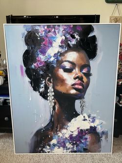 Lost In Silver Thoughts Canvas Glam Women Art Wall 40x32