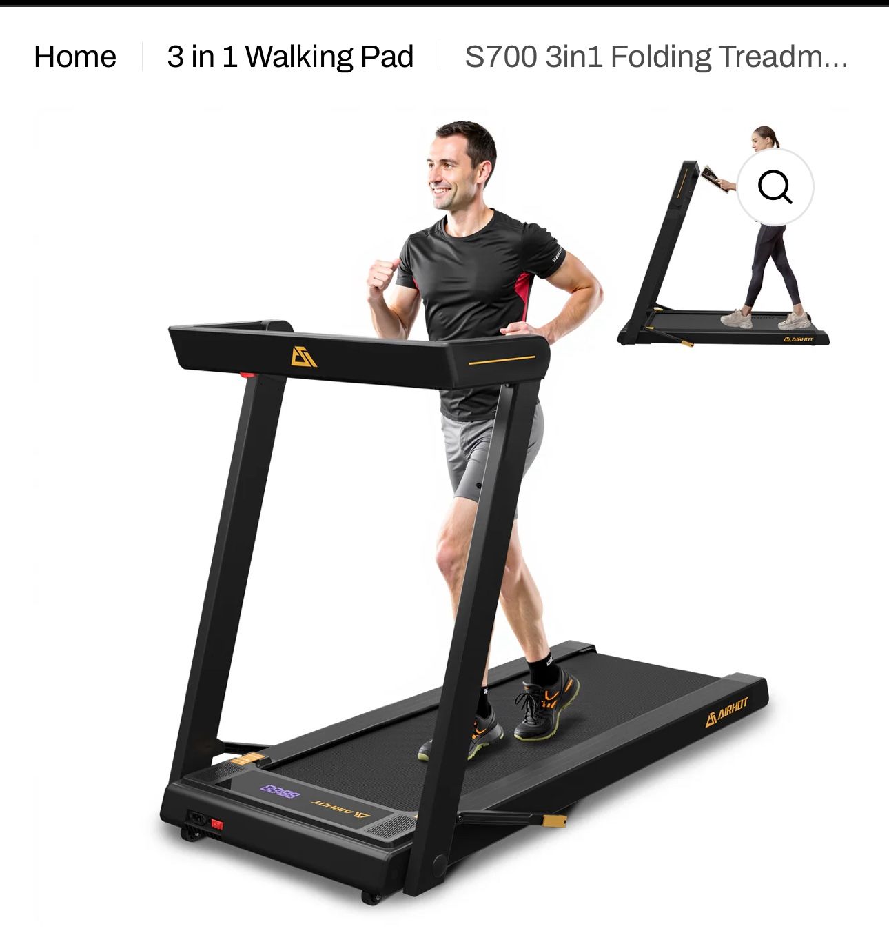 3in1 Folding Treadmill 