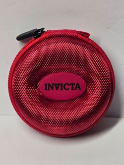 Invicta Single Watch Travel Case w/ Zipper, Red (IPM247-RED)