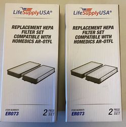 New HEPA filters filter 4 total two boxes of 2 filters compatible with HoMedics AR-OTFL