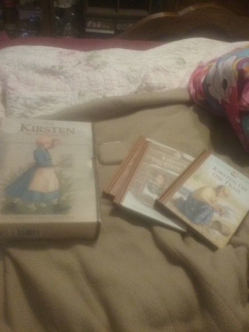 1854 Kirsten Amercian Book Set And 3 Kirsten American Girl Set.