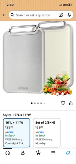 Stainless Steel Cutting Board for Kitchen, 2-in-1