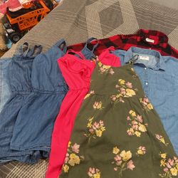 size 10-12 Girl Romper And Dress Bundle 