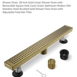 Gold Shower Drain
