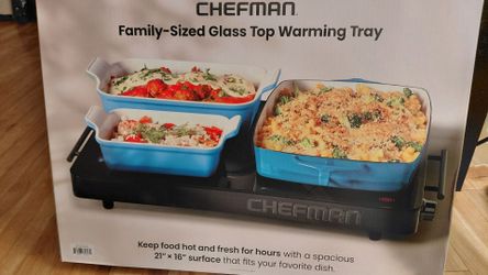 Family sized top warming tray