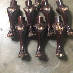 Mahogany Wood Claw Legs For Project S 17 inches Tall
