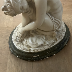 VINTAGE FRENCH PLASTER ART NUVEAU GIRL