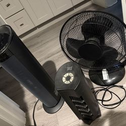 2 Tower Fans/ 1 Heater - Package Deal - $60 OBO (or best offer)