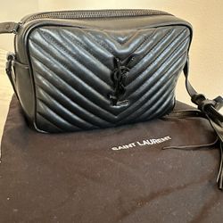 Saint Laurent Lou Camera Shoulder Bag in Quilted Leather