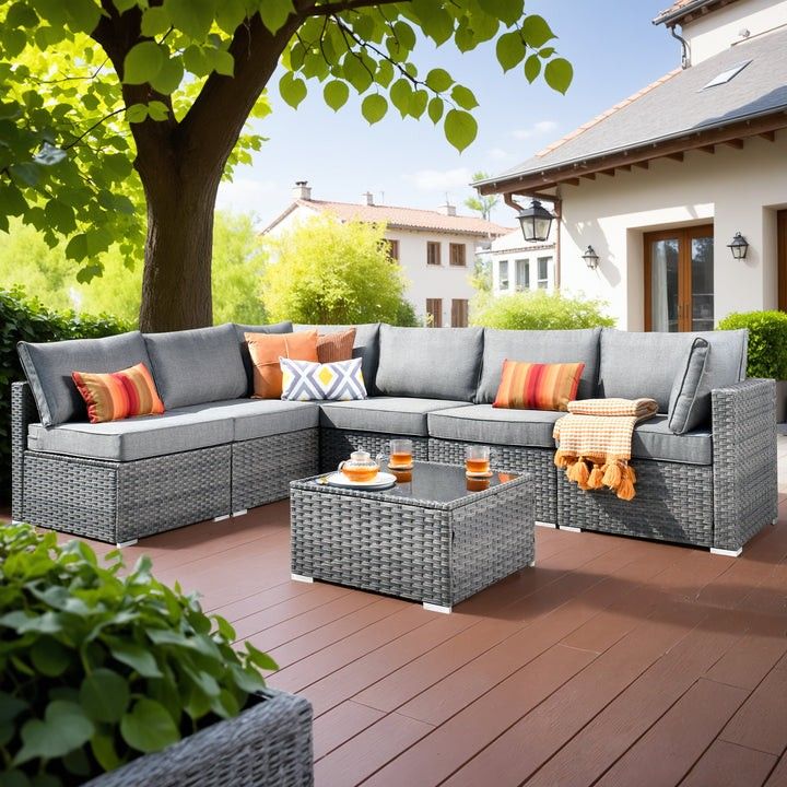 Brand New Inside The Box Patio Furniture Set 7-piece Outdoor Patio Furniture 3 Colors Available Brand New