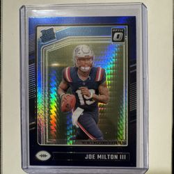 RATED ROOKIE JOE MILTON III BLUE HYPER PRIZM