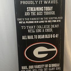 UGA Hail to Georgia Canvas 