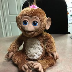HasBro FurReal Friends Cuddles My Giggly Monkey Interactivite Toy. Made In 2012.