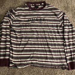 Guess long hot sale sleeve striped
