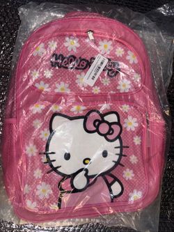Hello Kitty, Polka Dot,  Floral, Large Backpack,  #C6CF92