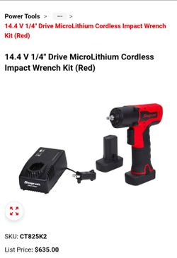 Snap-on 14.4V 1/4" Cordless Impact Wrench Kit