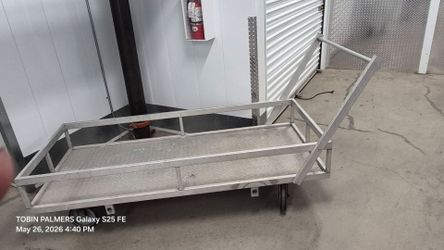 Large aluminum cart about 4'× 6'