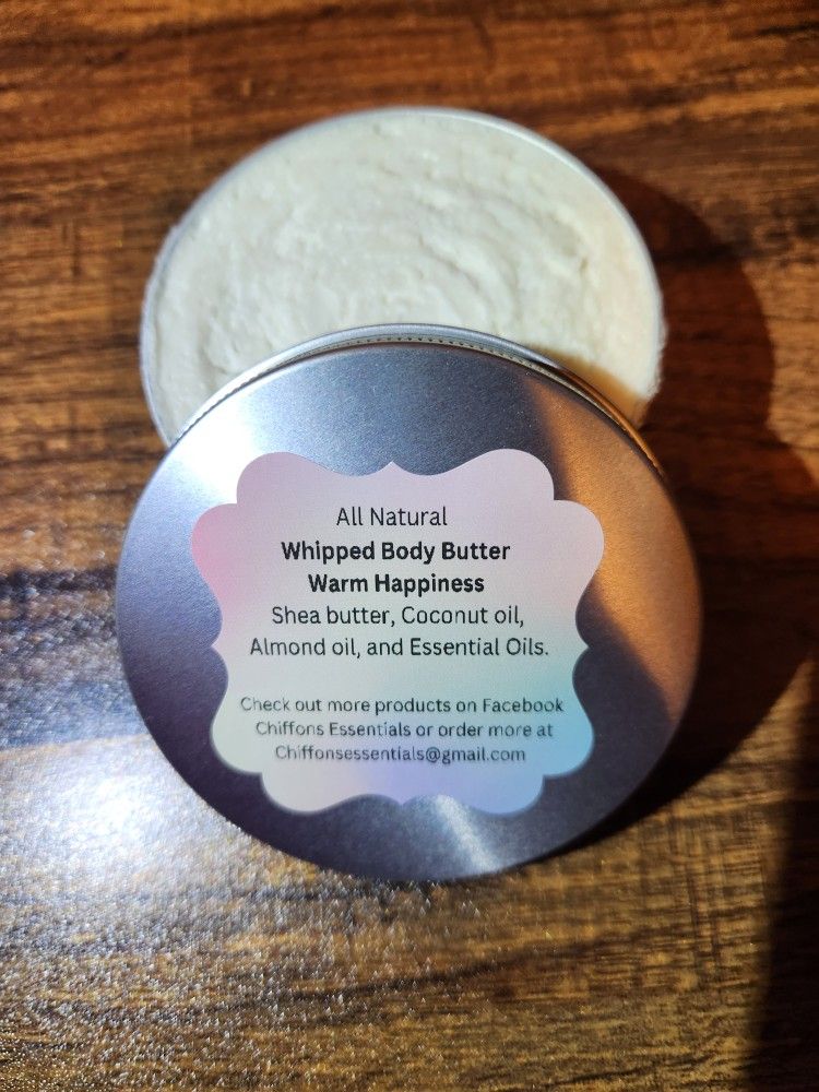 All Natural Whipped Body Butter "Warm Happiness"