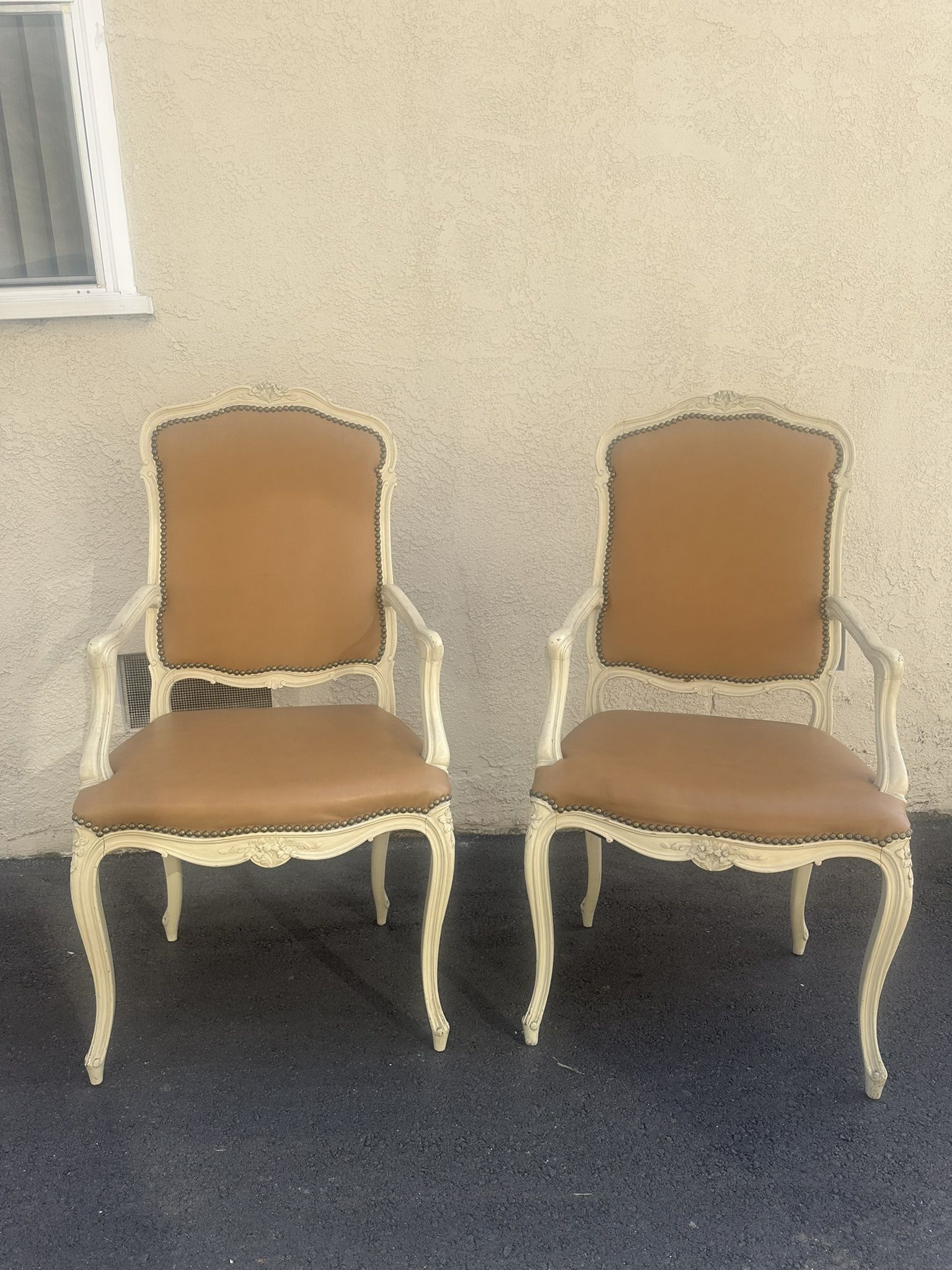 French Provincial Shabby Chic Accent Desk Or Dining Chairs $247.00 Set