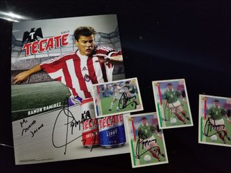 Ramon Ramirez signed 1994 World Cup Cards And Poster