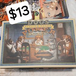 Dogs Playing Poker Game 