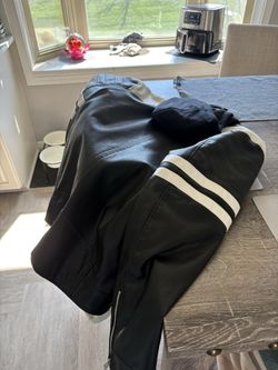 Leather black and white Jacket
