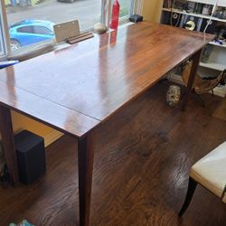 Custom 8ft Narrow Entirely Black Walnut Table