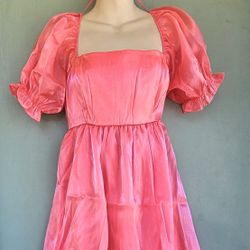 DRESS BABY DOLL STYLE CORAL PINK