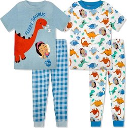 3 Sets of Ms. Rachel 2-Piece Short Sleeves Pajama Sets for Boys, 12 Months to 5T