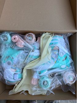 Size SRoller Skates for Kids Girls, 4 Sizes Adjustable Toddler Kids skates
