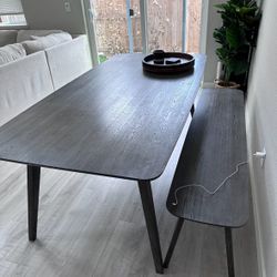 Dining Table + Matching Bench - Great Condition