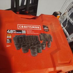 BRAND NEW 1/2-in SAE/Metric Impact Socket Set (48 pc)