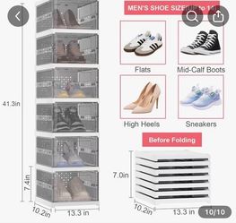 6-tier foldable shoe box
