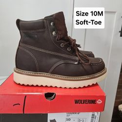 Wolverine Soft Toe Work Boots Size 10M