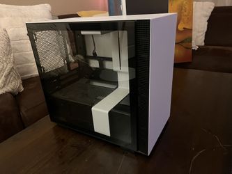 White NZXT H510i Cocase with tempered glass 