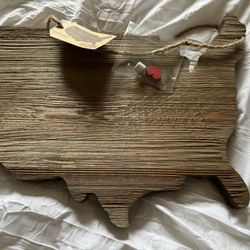 Where You Live Wood Plank USA Sign