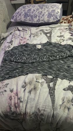 Pink Rose Metallic Knit Sweater