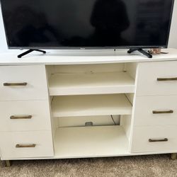 White Dresser TV Stand