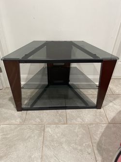 3-Tier Glass and Wood TV Stand