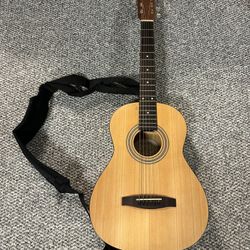 Fender Acoustic Guitar, Case, & Strap 
