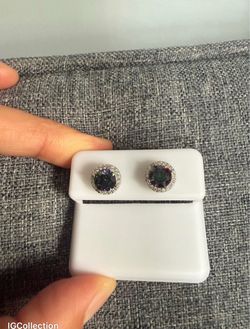 Mystic Topaz Halo Stud Earrings