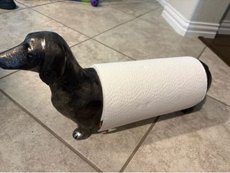 Dachshund paper towel holder