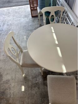 White Dining Table and Chairs